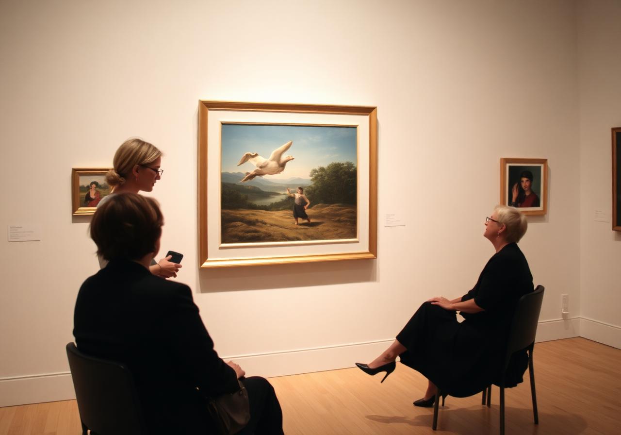 Staff with visitor